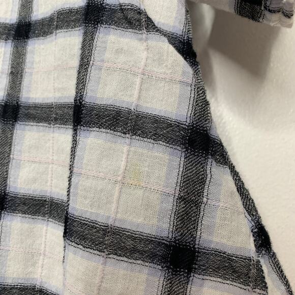 Torrid women's plus size white plaid Harper three quarter sleeve blouse SZ 0X - Picture 9 of 9